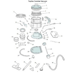 Manual Pacific Steamex Top Vac Canister Vac